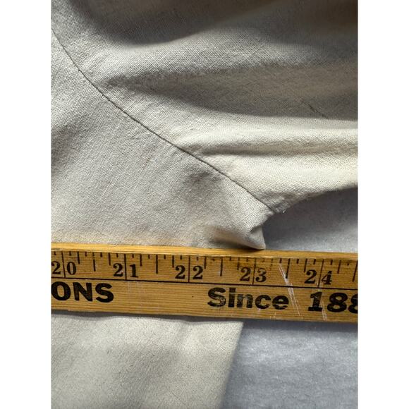 CJ Banks Linen Blend Women 2X Tunic Button Up Top Cream EUC - Picture 5 of 9